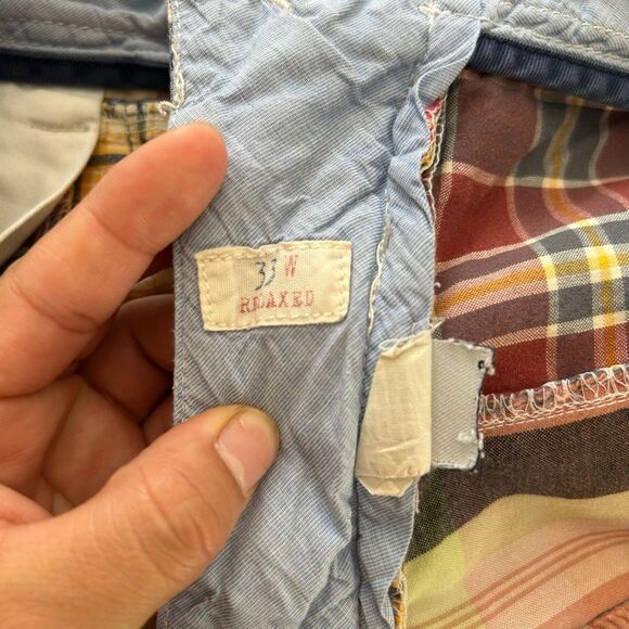J.Crew Vintage Madras Patchwork Shorts 33 Relaxed Fit | 100% Cotton – Flawed - Picture 7 of 15